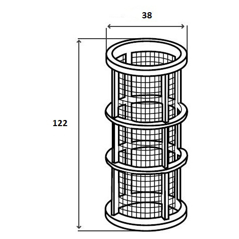 CARTUCCIA 122 BLU INOX 50 MESH